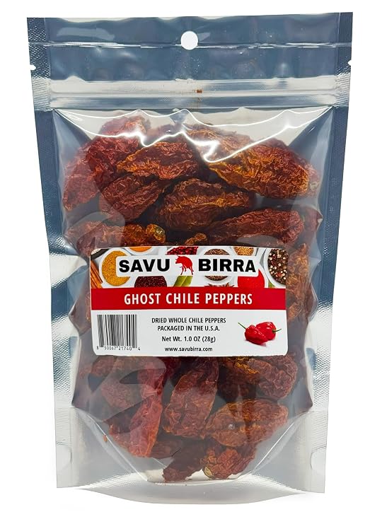 Savu Birra Ghost Chile Peppers, Whole-Dried