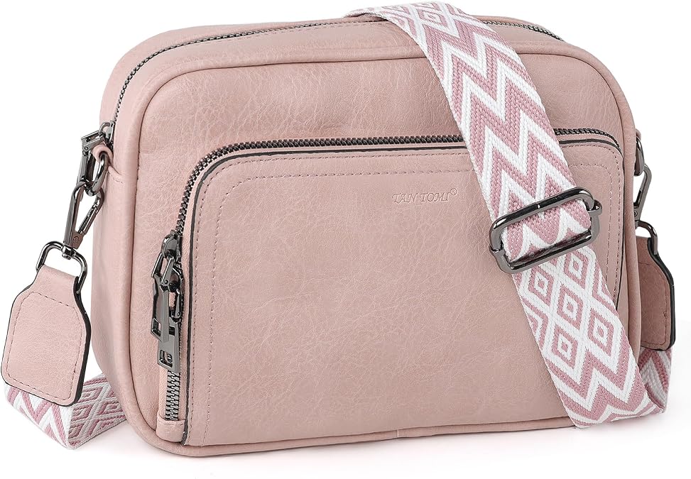 TANTOMI Crossbody Bags for Women Vegan Leather Travel Purses and Handbag