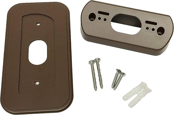 Ade Advanced Optics Wall Plate and 30 Degree Angled Mount Combo for Nest Hello - Coffee