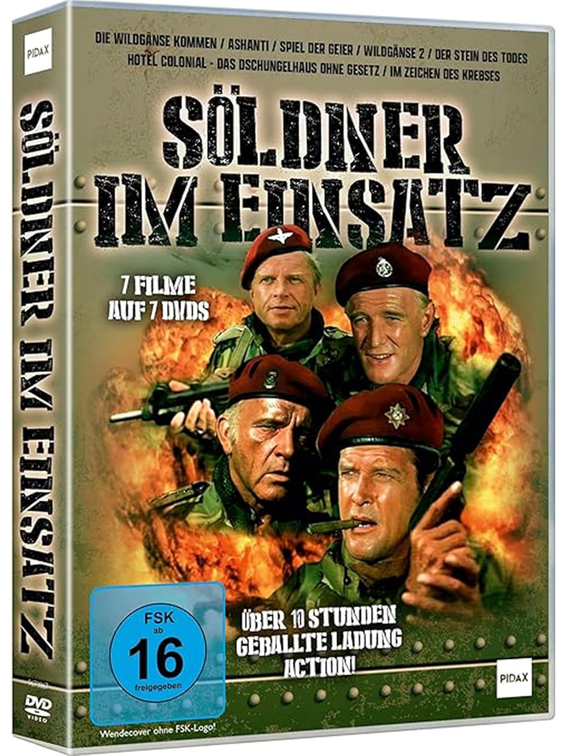 Söldner Filmklassiker Box (7 Söldnerfilme mit Starbesetzung) Erlebe die geballte Action mit dem Söldnerkommando im Einsatz (Pidax Film Edition)