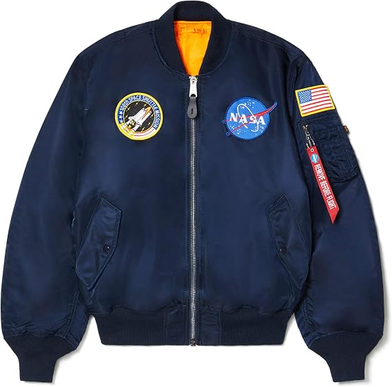 Alpha Industries MA-1 NASA Bomber Flight Jacket - Fighter Pilot Flight Jacket