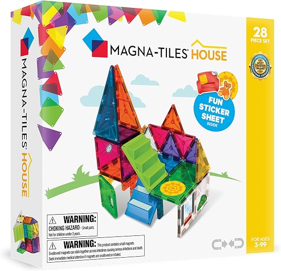 MAGNA-TILES House 28-Piece Magnetic Construction Set, The ORIGINAL Magnetic Building Brand