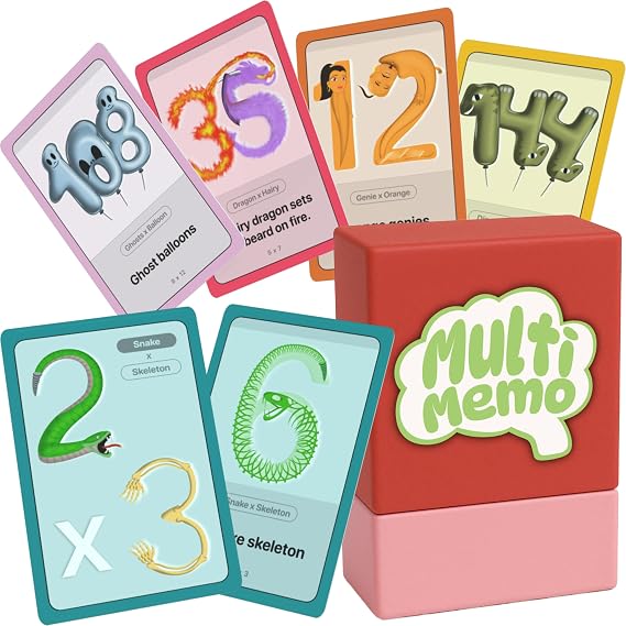 Multiplication Tables Flash Cards Fun & Easy Memorization Using Unique Image Tricks! Math Learning Game for Kids in 2nd, 3rd, 4th, 5th, and 6th Grade Covers 2x2 to 12x12.