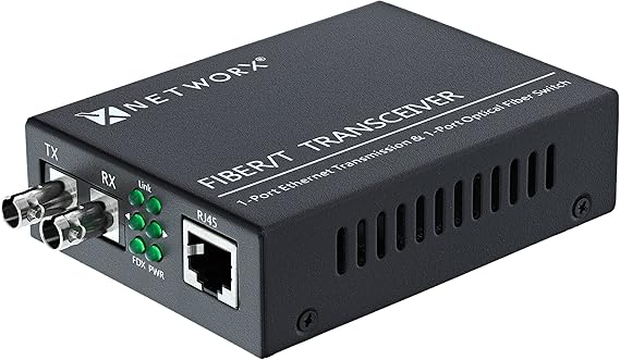 Networx Gigabit Ethernet Fiber Media Converter - UTP to 1000Base-SX - ST Multimode, 5...