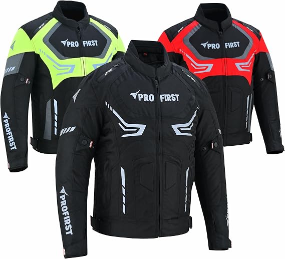 PROFIRST Men's & Women's Motorcycle Jacket, Windproof, Waterproof, Armored Riding Gear with CE Protection, All-Season