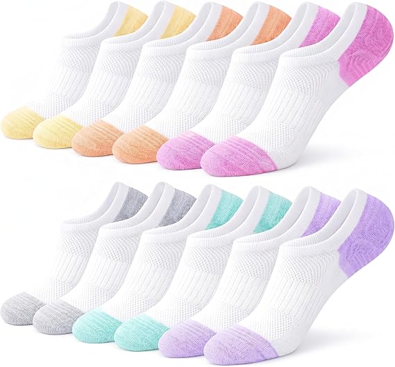 No Show Socks Womens Liner Footies Low Cut Ankle Socks for Sneakers