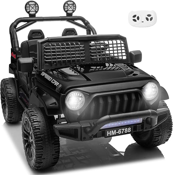 2 Seater Ride on Car for Kids, 24V, Black