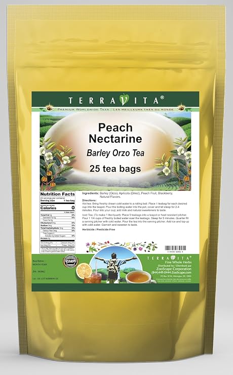 Peach Nectarine Barley Orzo Tea (25 tea bags, ZIN: 562662)