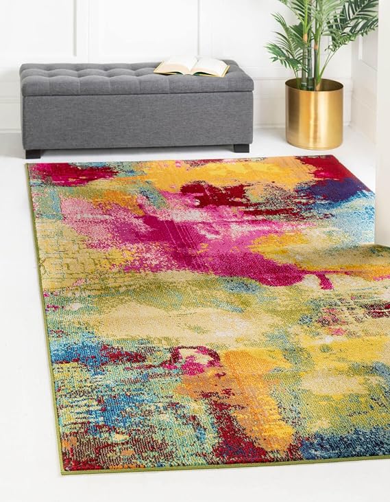 Unique Loom Estrella Collection Area Rug - Barris (10' x 13' 1" Rectangle Multi/Beige)