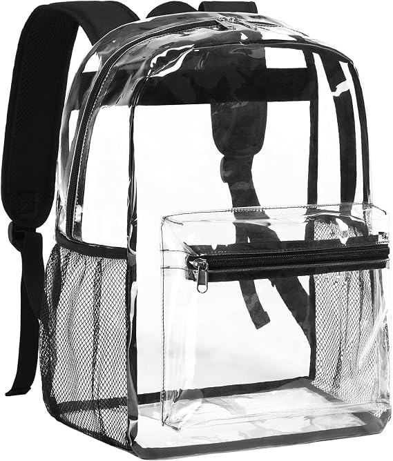 Vorspack Clear Backpack for School, 16 Inch Heavy Duty Clear Bookbag