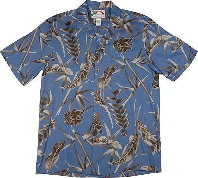 Paradise Found Mens Ginger Heliconia Hawaiian Shirt