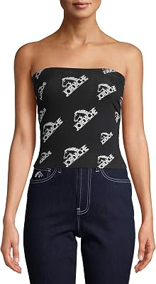 Jordache Vintage Womens Meet N Greet Bandeau TopShirt Black or White Black, X-Small XS, 2