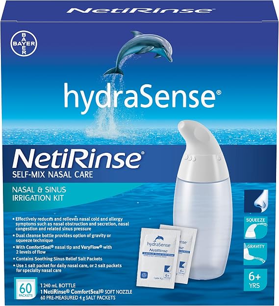 hydraSense NetiRinse 2-in-1 Nasal and Sinus Irrigation Kit
