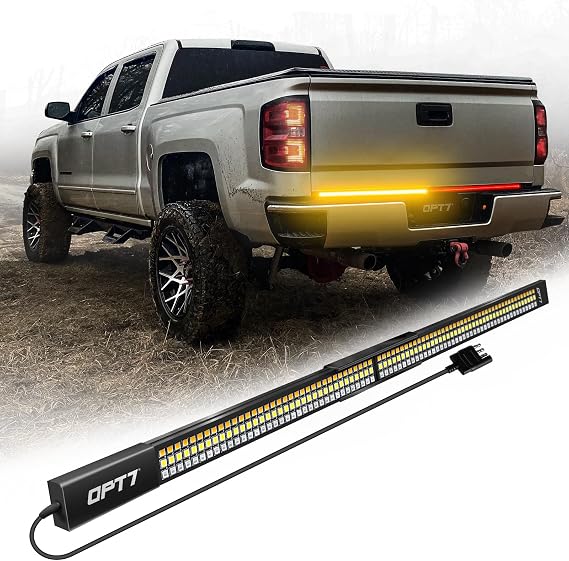 OPT7 Redline Parlux 48" Tailgate Light Bar, Sequential Amber Turn Signal