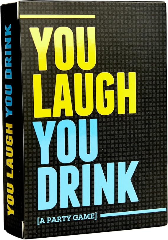 DSS Games You Laugh You Drink for People Who Cant Keep A Straight Face [Try Not to Laugh Cards | Party Game for Adults | 150 Fun Prompt Cards for Game Nights, Pregames | Gift for Him]