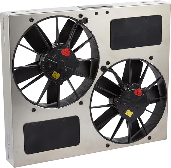 Derale Performance 16830 Gray/Black High Output Dual Radiator Fan