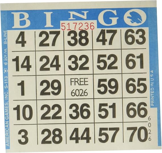 1on Blue Bingo Paper (500 Sheets),Cards included