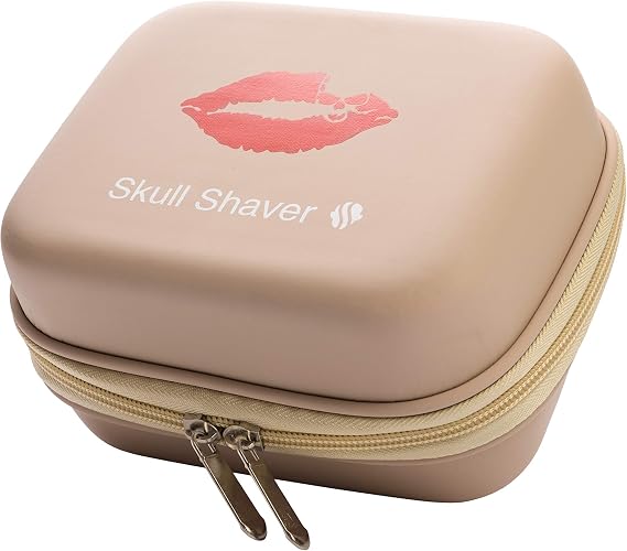 Skull Shaver Travel Case for Electric Shavers, Hard-Shell, Beige