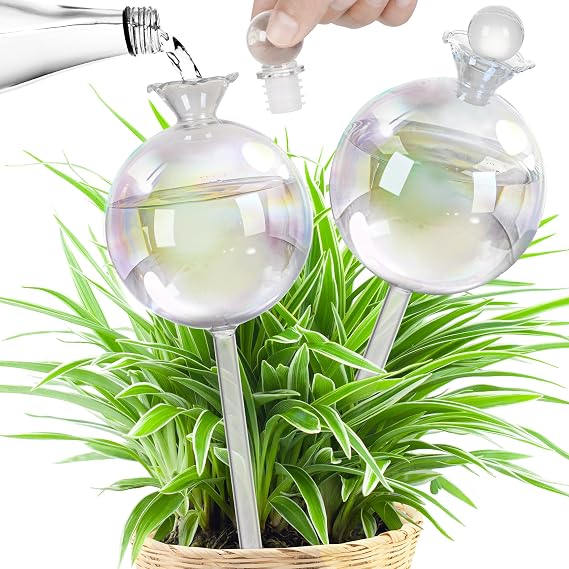 17 oz Extra Large Plant Self Watering Globes, 2 Pack Watering Bulbs