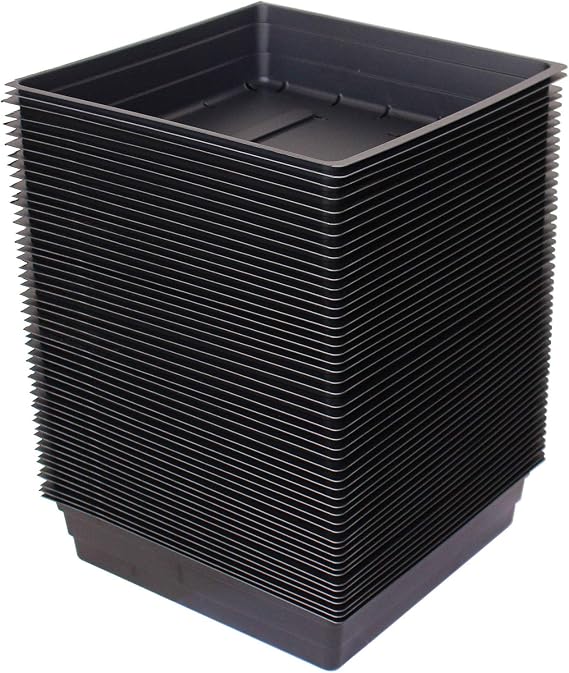 Handy Pantry 10" x 10" Garden Growing Trays with Drain Holes - 50-Pack