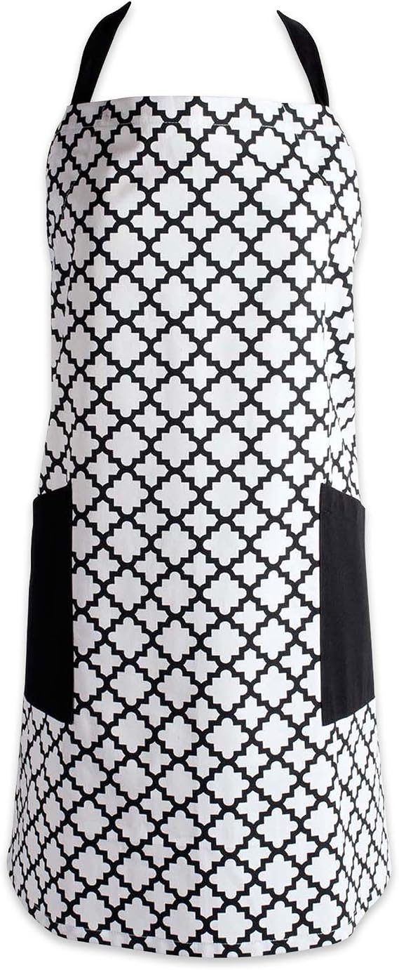 DII Lattice Basics Collection Kitchen Essentials, Apron, White
