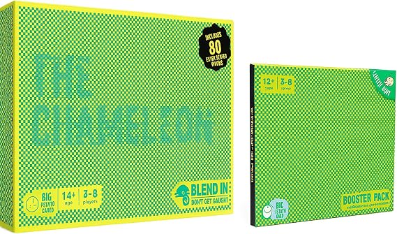 The Chameleon + Expansion Pack | Award-Winning Bluffing Board Game for Families, Adults & Friends | Includes 80 Extra Words & Bonus Cards | Fun for Parties & Game Night