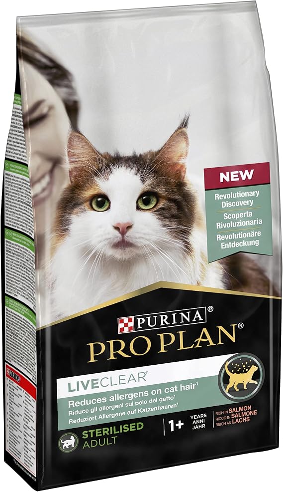 Purina PRO PLAN LiveClear Sterilised Adult 1.4 kg Complete Food for Cats With Salmon