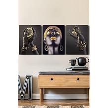Afrikalı Kadınlar 3 Parça Kanvas - Canvas Tablo, 30 x 40