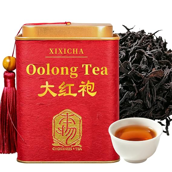 XIXICHA Dahongpao Oolong Tea 4.23oz (120g) China Wuyi Mountain Big Red Robe Oolong Tea Natural Loose Leaf Tea Strong fragrance Flower Fragrance Chinese Tea(96 cups)