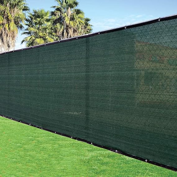 8'x25' 3rd Gen Olive Dark Green Fence Privacy Screen Windscreen Shade Cover Mesh Netting Fabric (Aluminum Grommets) Home, Court, or Construction