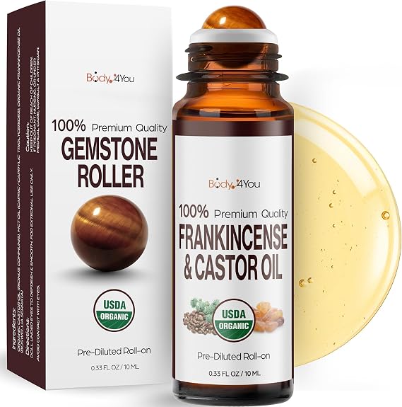 BodyJ4You Castor Frankincense Oil Roll-On - Under Eye Face Skin Care