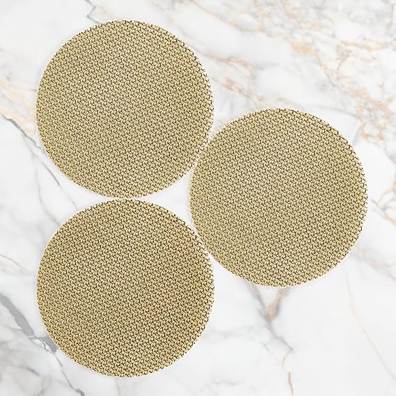Genius TruTaste Gold Pipe Screens - 3-Pack 24K Gold Plated Screens Filters, 3/4in Authentic Screens Pipe