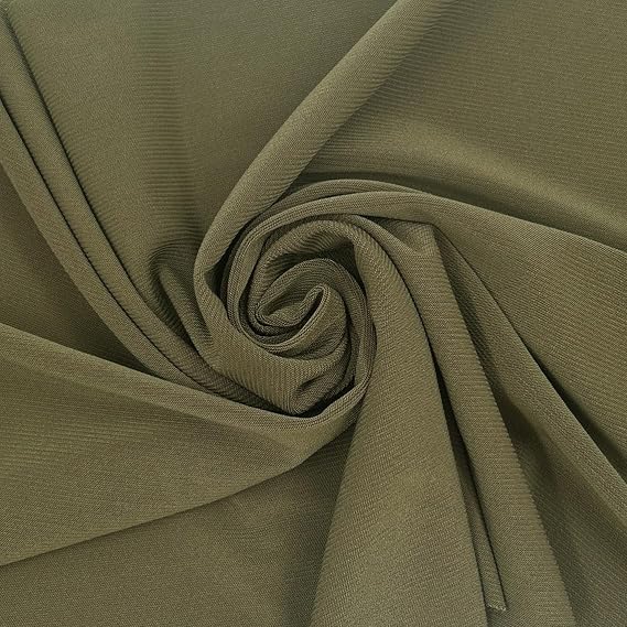 ITY Matte Jersey Knit Fabric - Polyester Spandex 200 GSM Medium Weight 60" Wide - 2-Way Stretch Fabric for Apparel, Dresses, Tops, Sewing & DIY Crafts