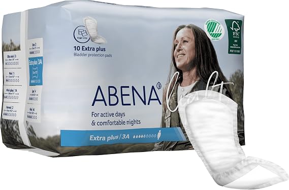 Abena Light Premium Incontinence Pads, (Sizes 0 To 4A) Size 3A, 10 Count