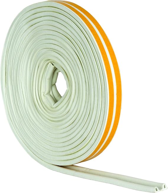 Stormguard 05SR034005MW 5m EPDM 'P' Profile Self-Adeshive Rubber Draught Excluder - White