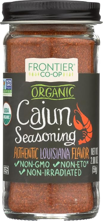Frontier Herb Organic Cajun Seasoning, Kosher, USDA Certified Organic, Non-GMO, 2.1 Ounce (Pack of 12)