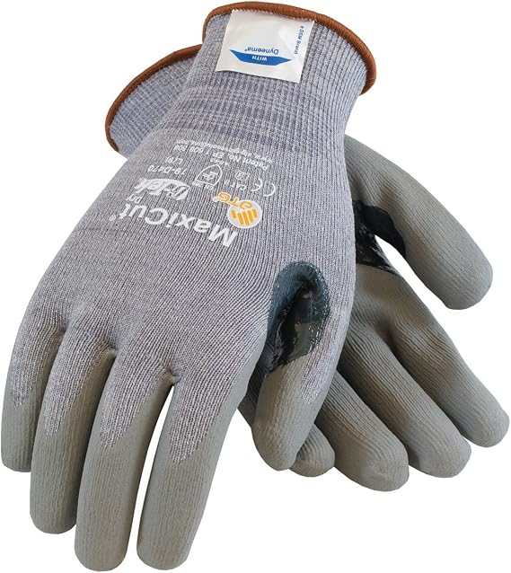 PIP Large MaxiCut Dyneema Engineered Yarn And Nylon Cut Resistant Gloves With Micro-Foam Nitrile Coating