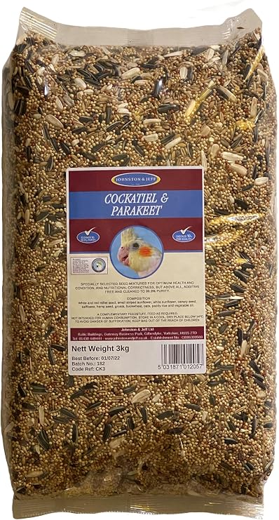Johnston & Jeff Cockatiel & Big Parakeet Seed 3Kg