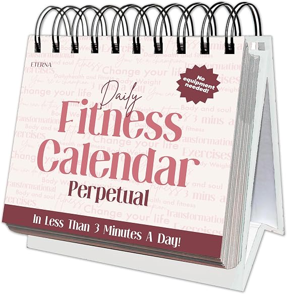 Daily Fitness Calendar | Perpetual Bodyweight Workout Calendar with New Exercises and Movement Routines for Every Day of The Year, Stay Healthy, Build Strength & Get Moving with This Workout Planner