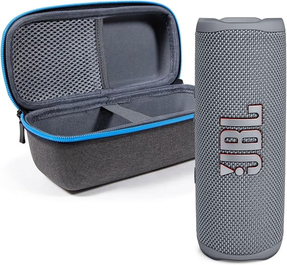 JBL Flip 6 (Gray) + Bundle with divvi! Protective Hardshell Case