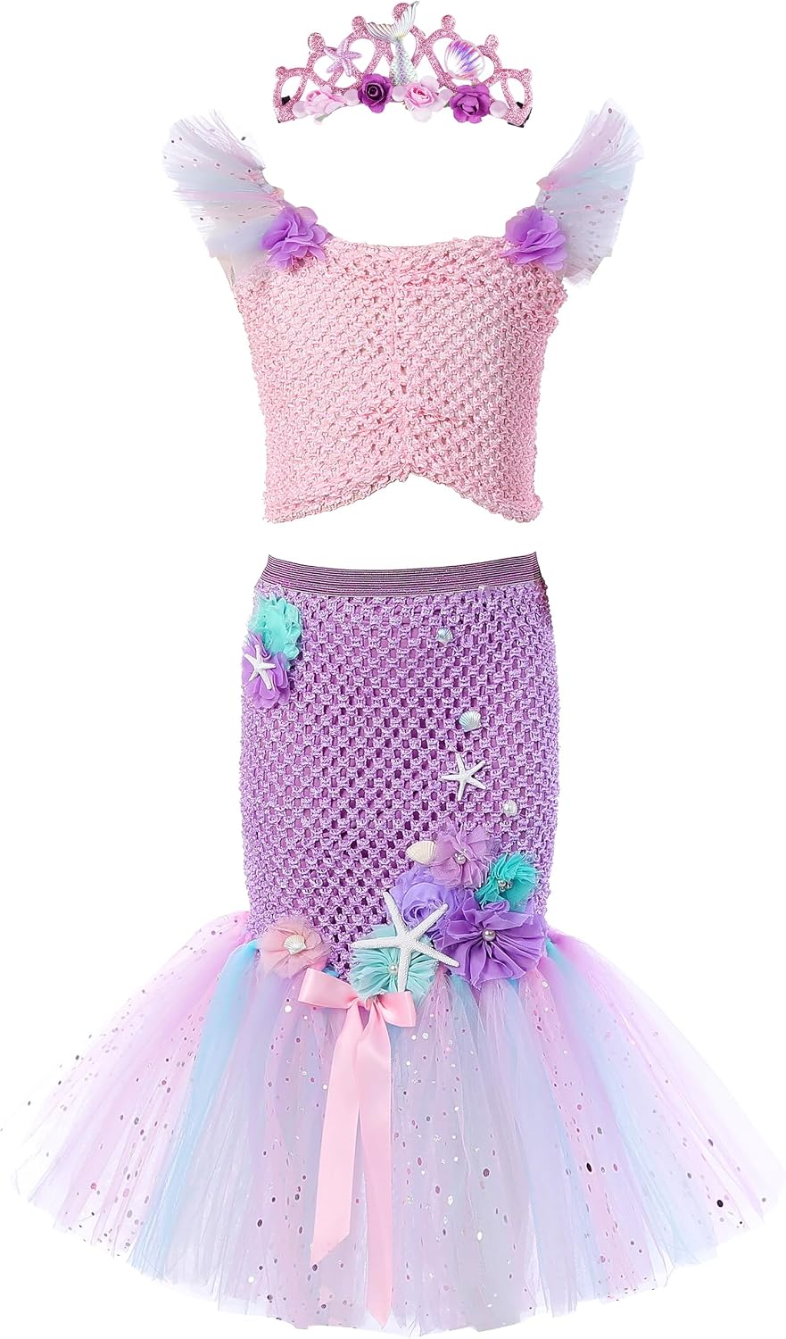 Tutu Dreams Mermaid Dress Outfit for Girls Birthday Halloween Party Dress Up Clothes Gifts