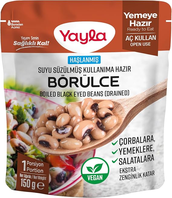 yayla Haşlanmiş Suyu Süzülmüş Börülce 150 g Tekli Paket