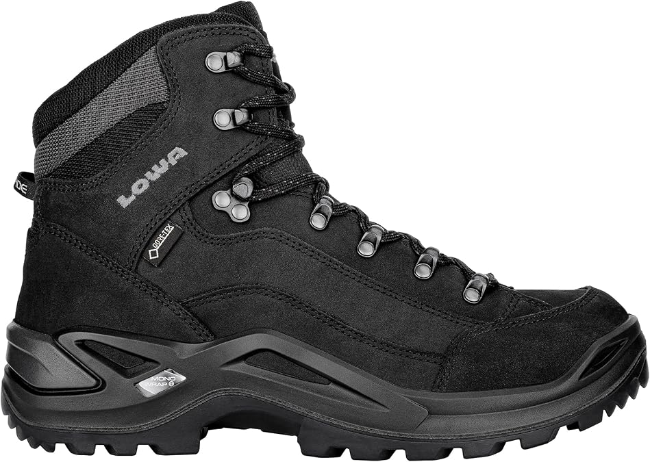 LOWA Renegade GTX Mid Men's Hiking Shoes, Anthracite/Steel Blue
