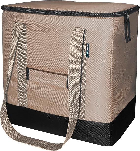 UrbanHouse Extra Large Premium Grade Reusable Insulated Cooler Bag with Heavy Wall Insulation and 2-Way Carry for Grocery Shopping and Food Delivery 1-Each