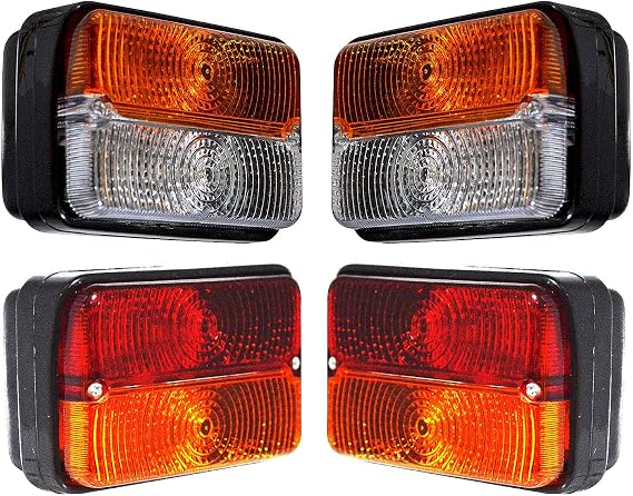 Blinker Front Side Indicator Lamp Light Assembly and Tail Lights set with bulb For Massey Ferguson Deutz Fahr Tractor 1673840M91 1673841M91 1678580M91 1678840M91