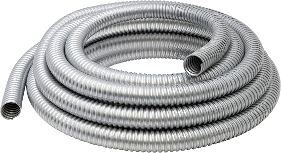 Maxxima 3/8 in. x 25 ft. Galvanized Steel Flexible Conduit