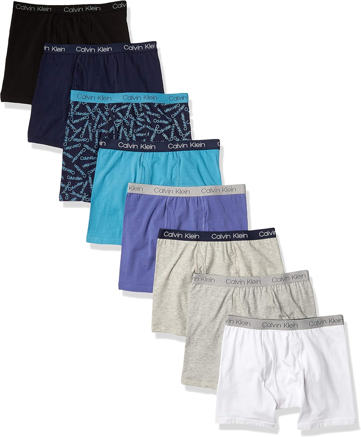 Calvin Klein Boys Boxer Brief Underwear Eight Pack