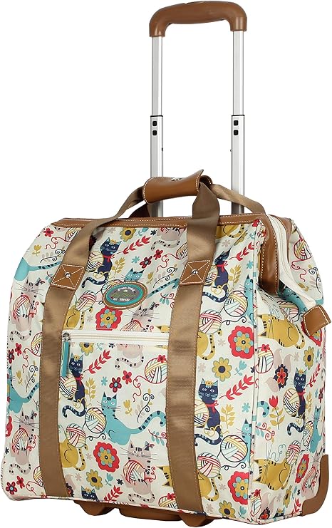 Lily Bloom Design Pattern Carry on Bag Wheeled Cabin Tote (Furry Friends)