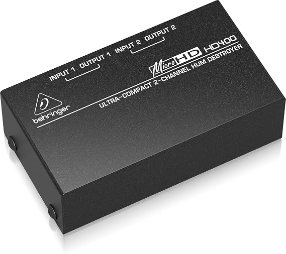 Behringer Microhd Hd400 Ultra-Compact 2-Channel Hum Destroyer