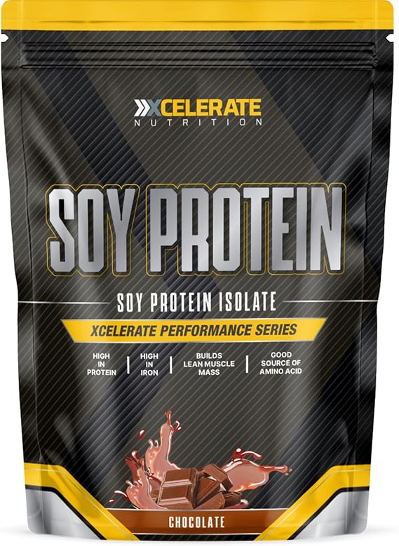 Soy Protein Powder - 90% Plant-Based Protein for Lean Muscle Growth, Supports Weight Management & Digestive Health | 100% Vegan-Friendly,